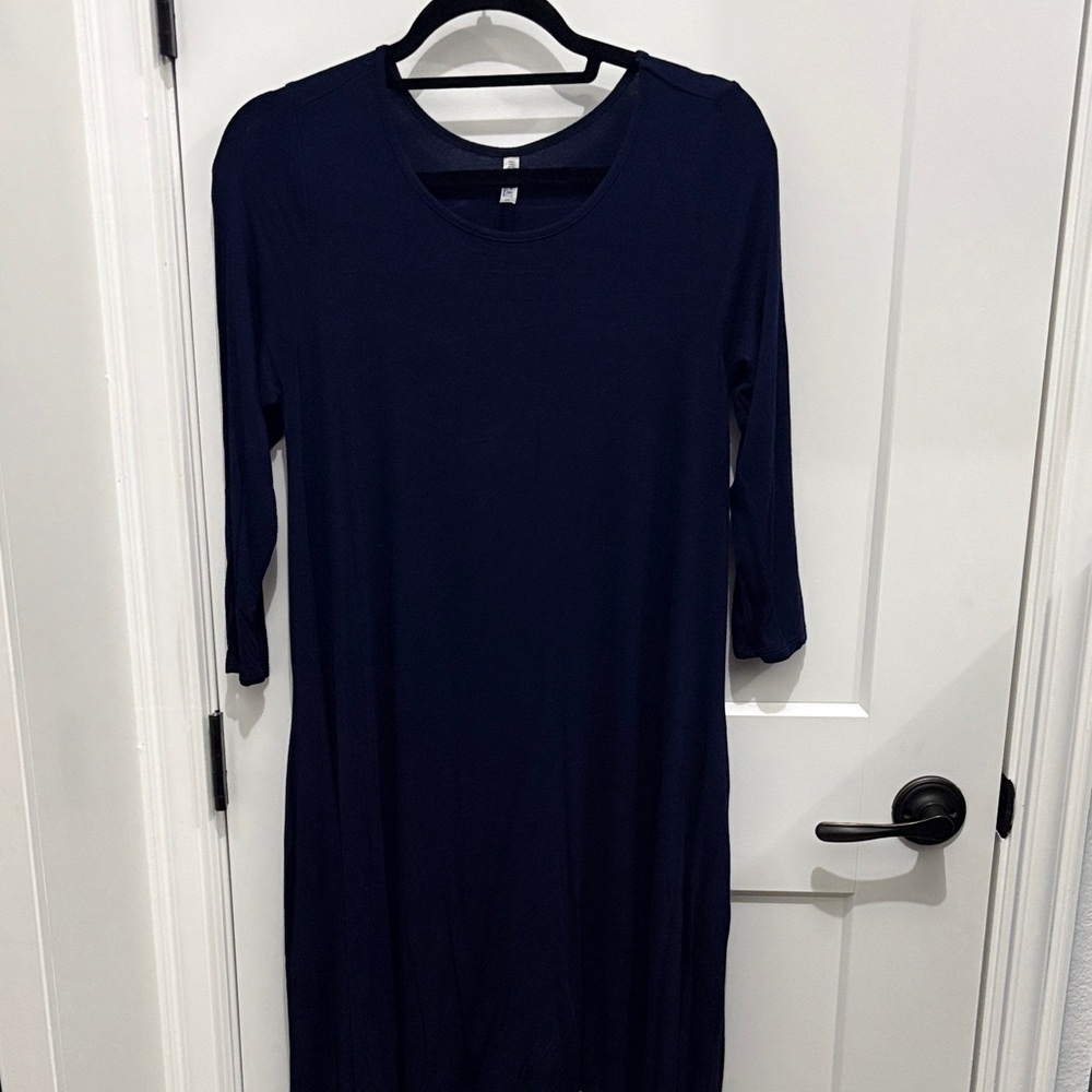 Honey and Lace Midnight Blue Long Sleeve Dress